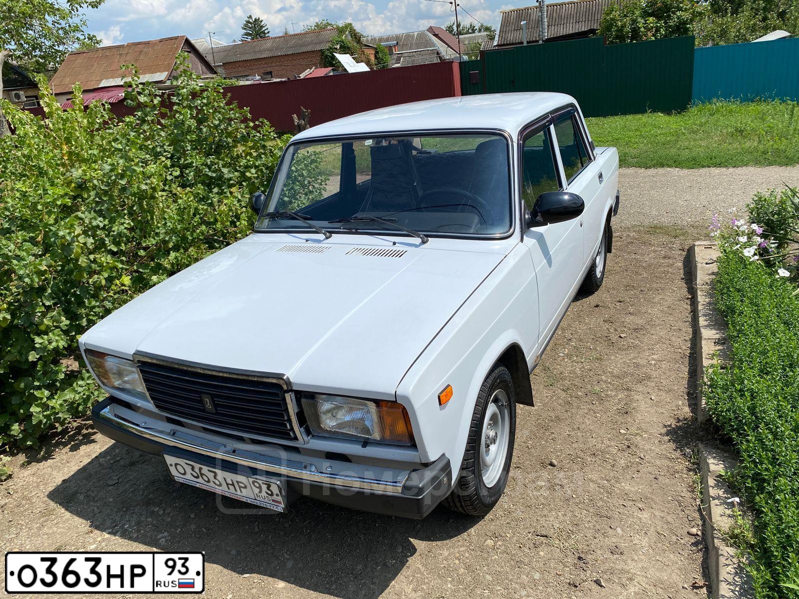 Фото автомобиля LADA 2107, 2007 — госномер О363НР93. Цвет: ЯРКО-БЕЛЫЙ