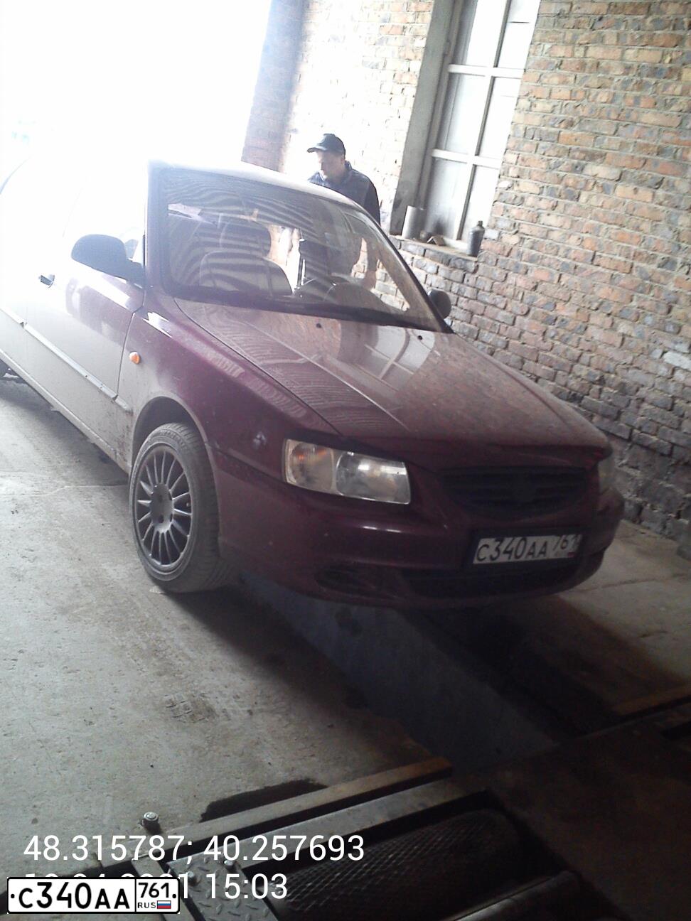 Фото автомобиля TAGAZ ACCENT, 2009 — госномер С340АА761. Цвет: Красный