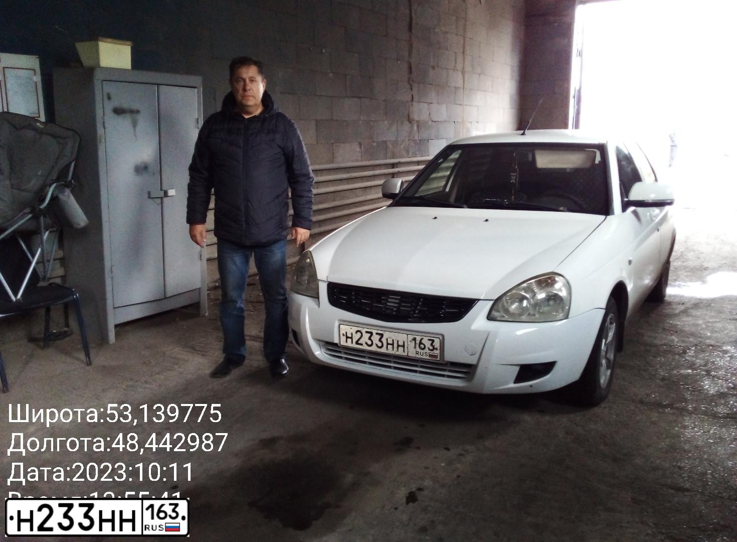 Фото автомобиля LADA PRIORA, 2011 — госномер Р459КН126. Цвет: Белый