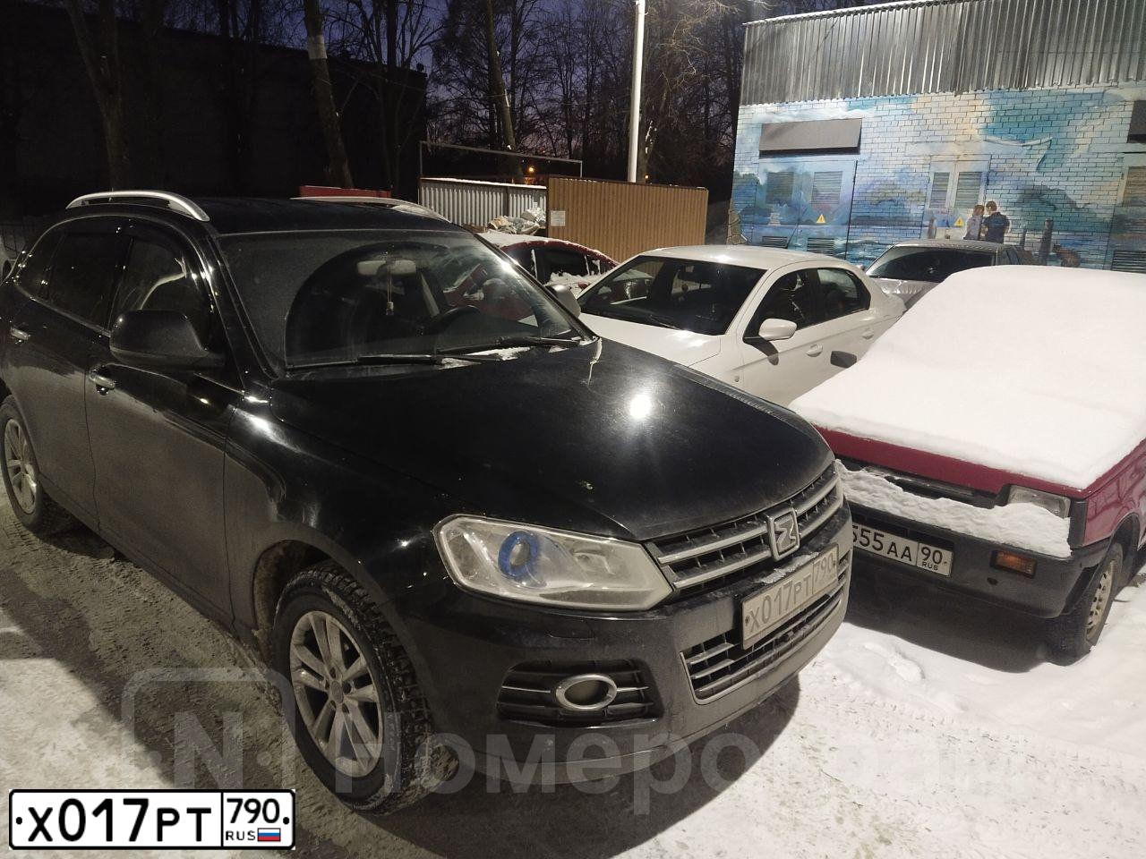 Фото автомобиля ZOTYE T600, 2017 — госномер Х017РТ790. Цвет: ЧЕРНЫЙ