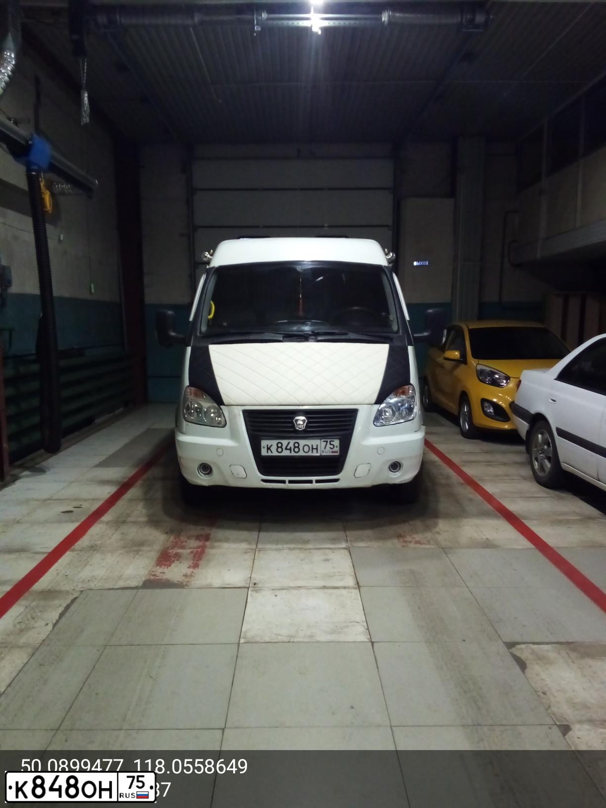 Фото автомобиля GAZ 3221 GAZEL, 2011 — госномер К848ОН75. Цвет: БЕЛЫЙ