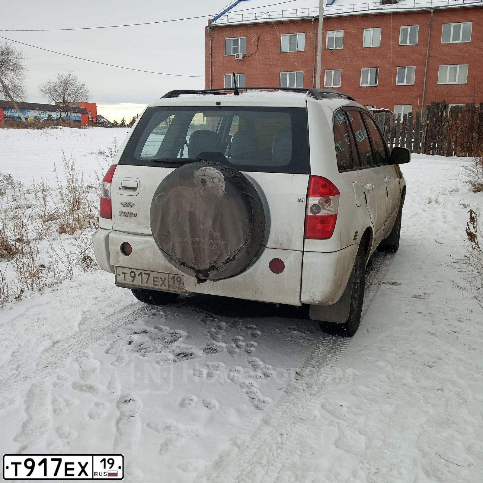 Фото автомобиля CHERY TIGGO, 2006 — госномер Т917ЕХ19. Цвет: Белый