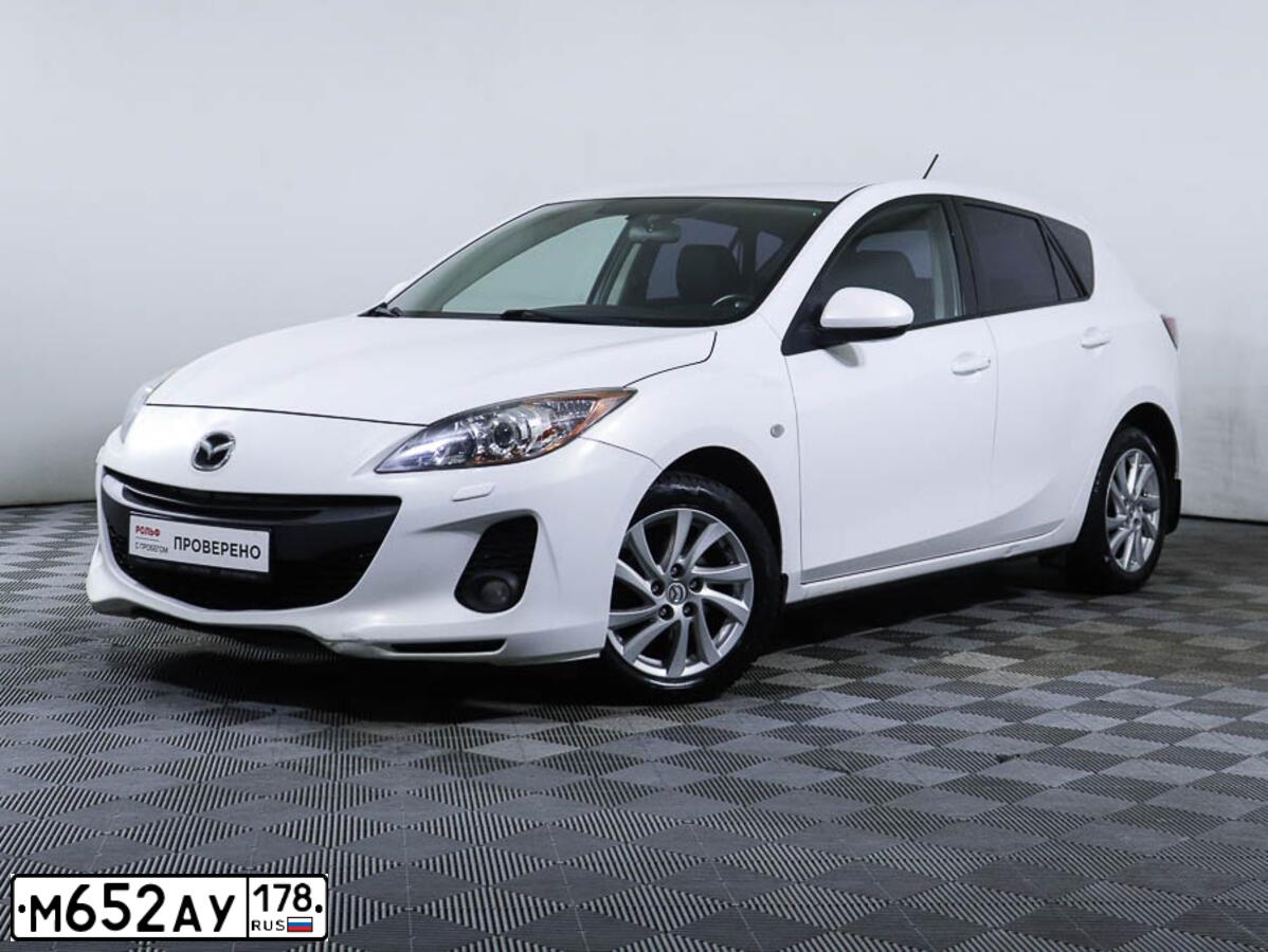 Фото автомобиля MAZDA 3, 2011 — госномер Н637РЕ73. Цвет: Белый