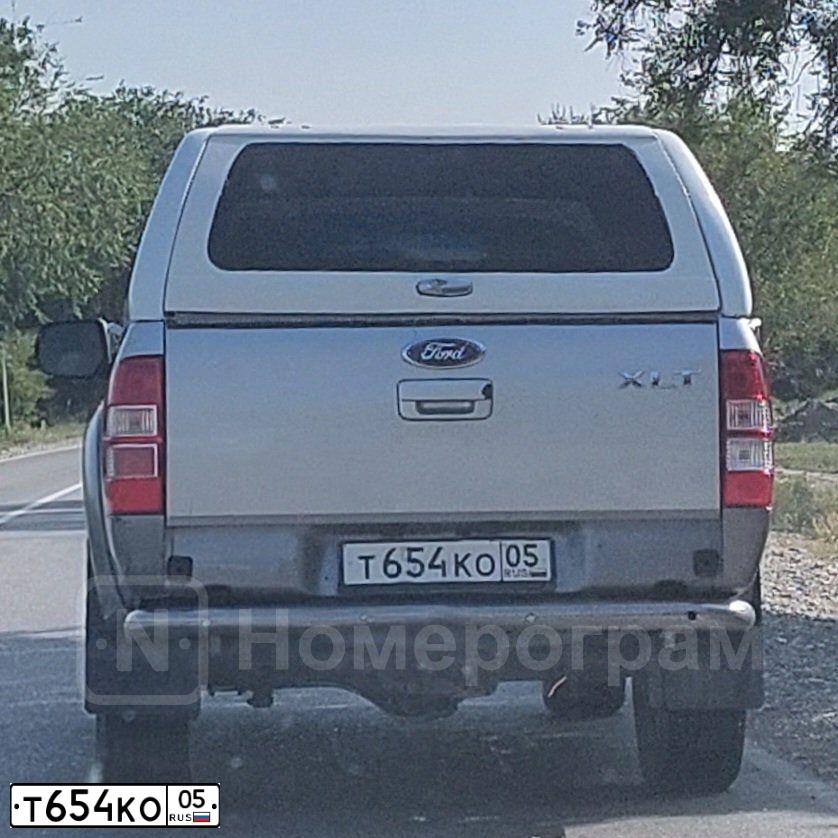 Фото автомобиля FORD RANGER, 2008 — госномер Т654КО05. Цвет: Серебристый