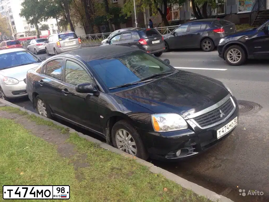 Фото автомобиля MITSUBISHI GALANT, 2008 — госномер Т474МО98. Цвет: ЧЕРНЫЙ