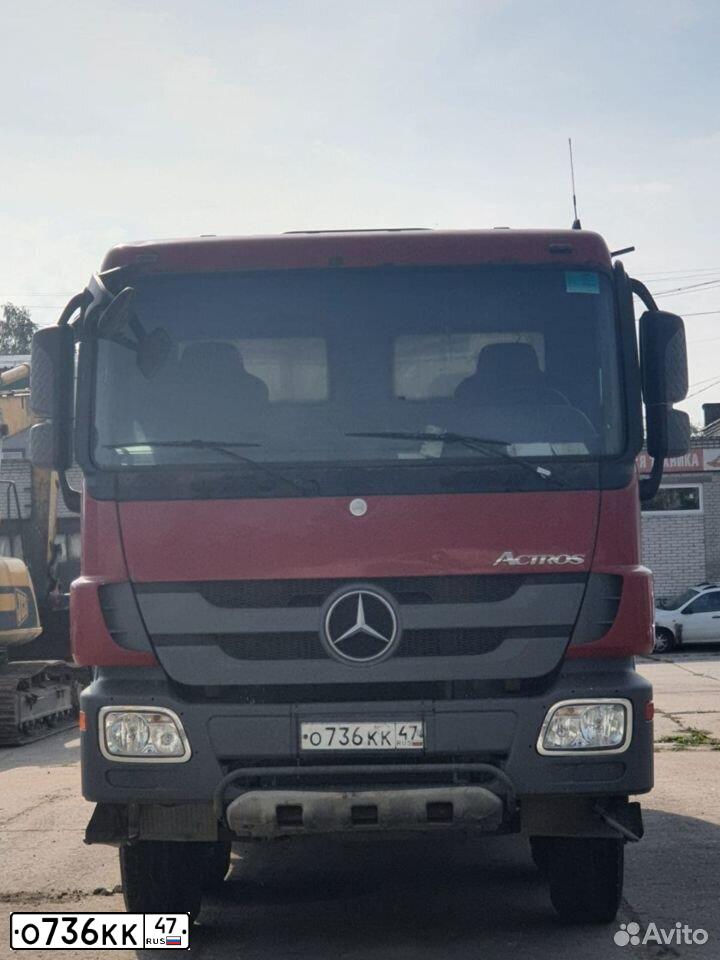 Фото автомобиля MERCEDES ACTROS, 2012 — госномер О736КК47. Цвет: КРАСНЫЙ