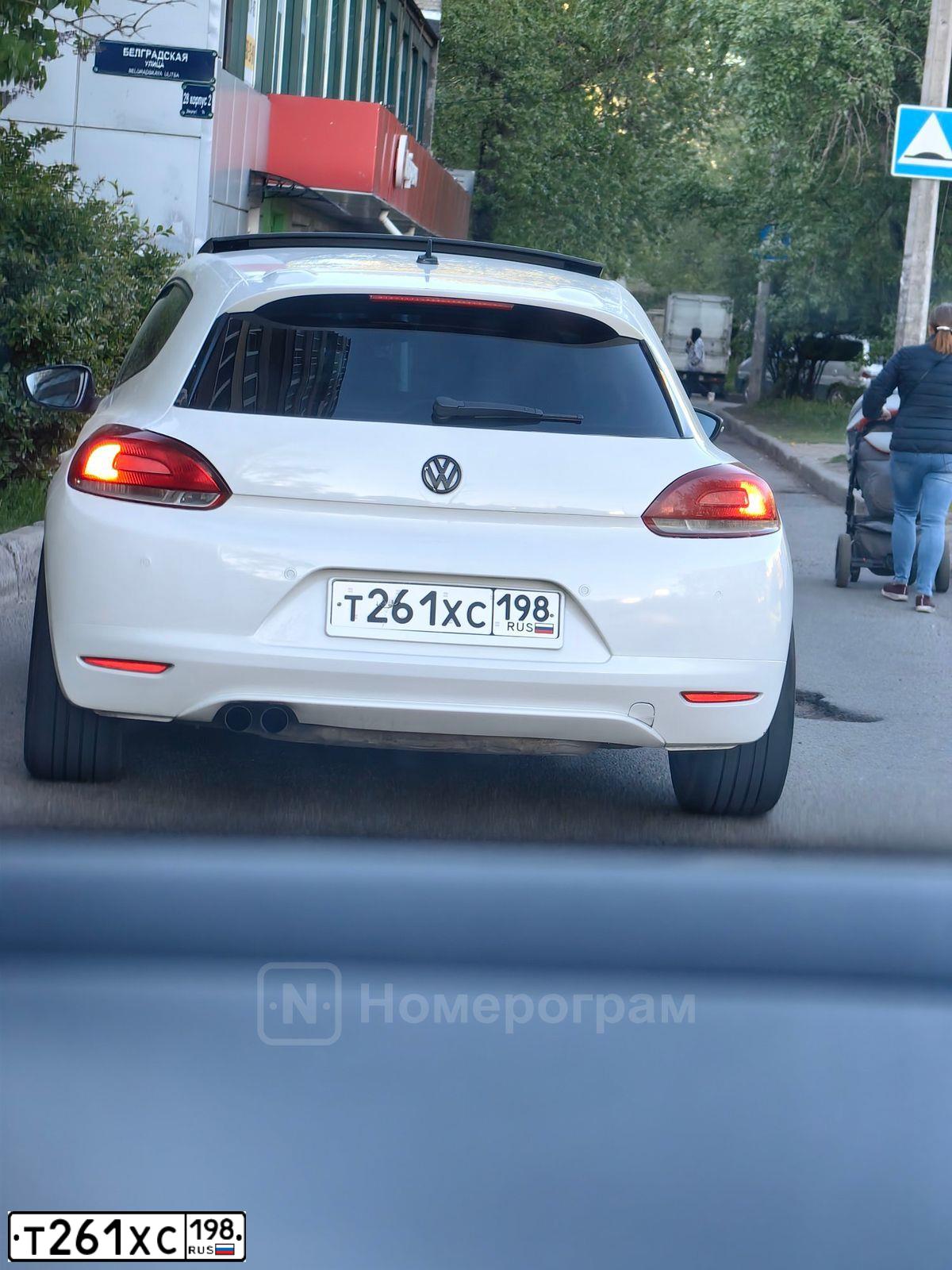 Фото автомобиля VOLKSWAGEN SCIROCCO, 2009 — госномер Т261ХС198. Цвет: Белый