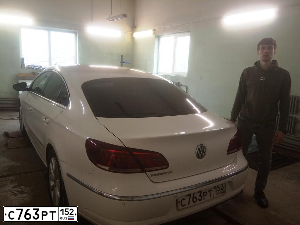 Фото автомобиля VOLKSWAGEN CC, 2012 — госномер Х323ОТ152. Цвет: Белый