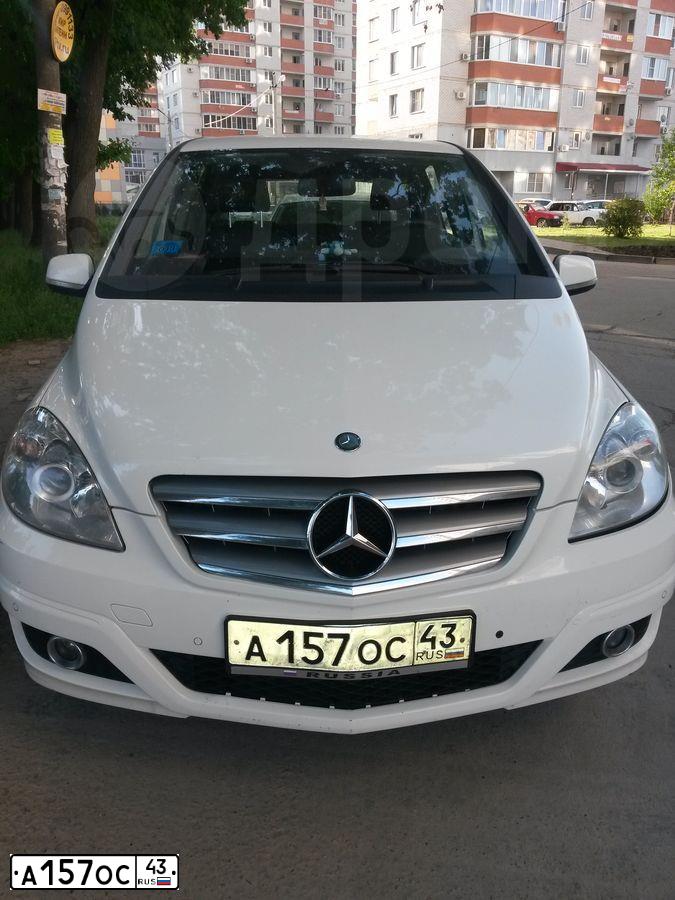 Фото автомобиля MERCEDES B-KLASSE, 2008 — госномер А157ОС43. Цвет: Белый