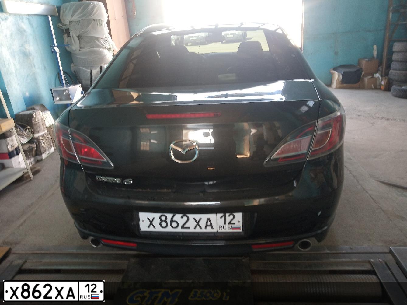 Фото автомобиля MAZDA 6, 2007 — госномер Н430КН21. Цвет: ЧЕРНЫЙ