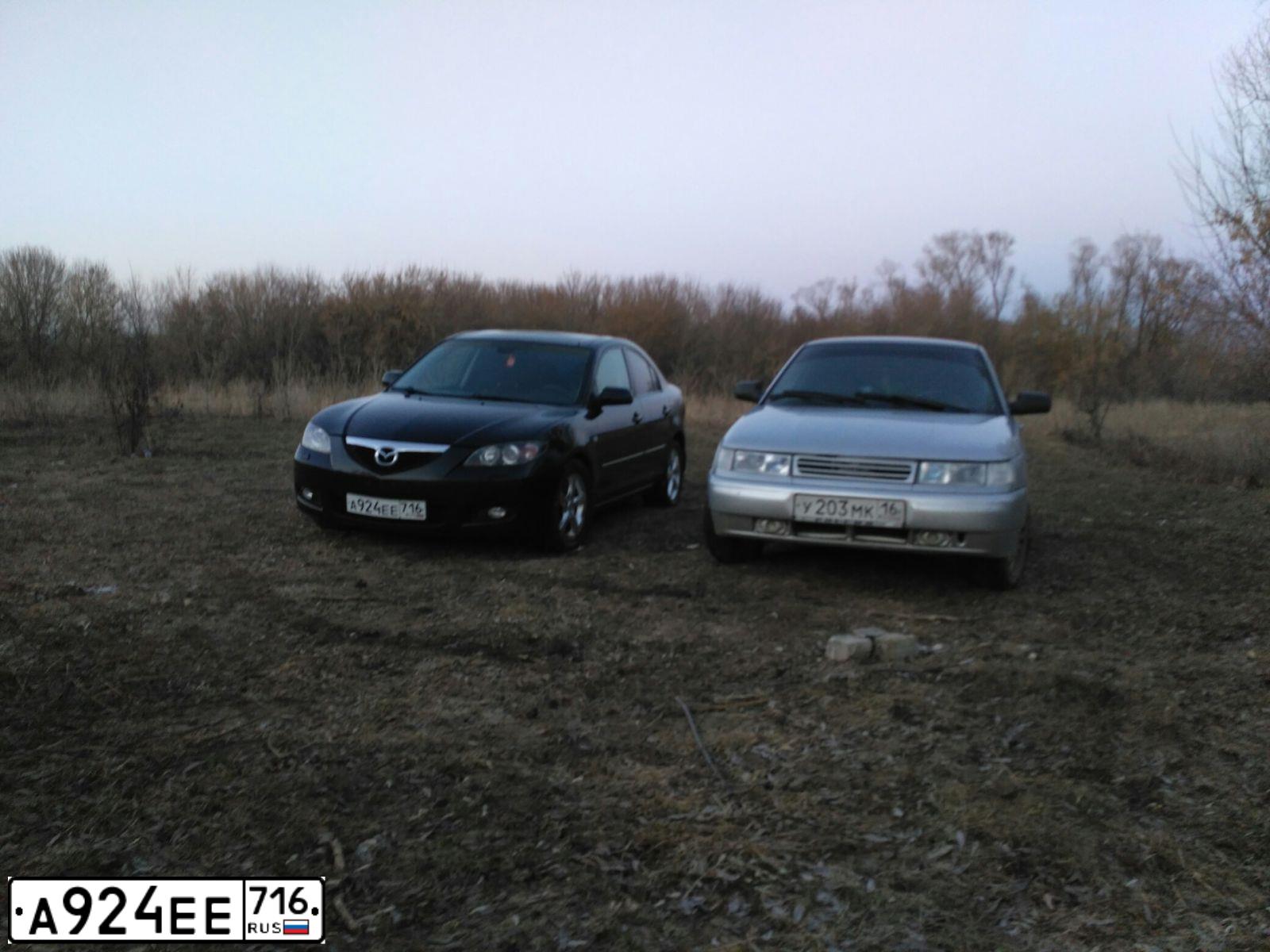 Фото автомобиля MAZDA 3, 2007 — госномер А924ЕЕ716. Цвет: ЧЕРНЫЙ