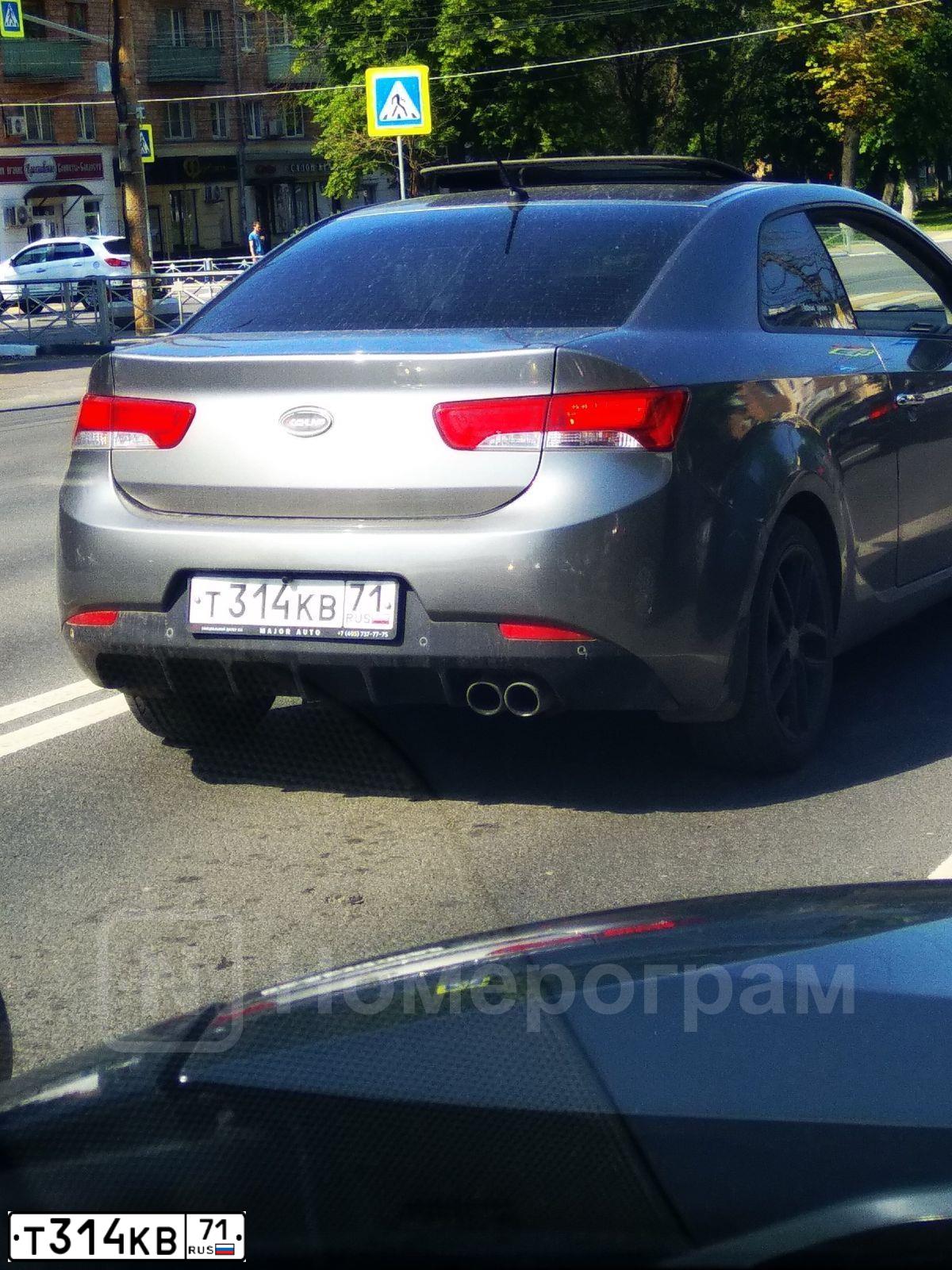 Фото автомобиля KIA CERATO, 2011 — госномер Т314КВ71. Цвет: СЕРЫЙ
