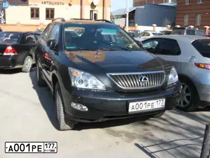 Фото автомобиля LEXUS RX, 2006 — госномер Е001ХУ72. Цвет: ТЕМНО-СЕРЫЙ