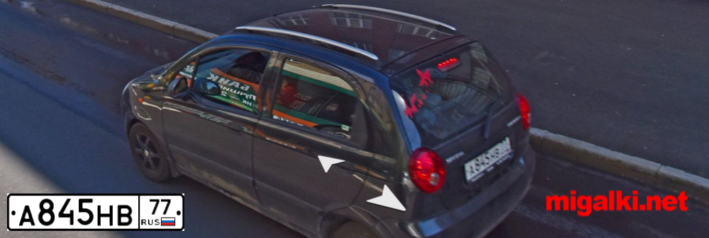 Фото автомобиля CHEVROLET SPARK, 2007 — госномер А845НВ77. Цвет: ЧЕРНЫЙ