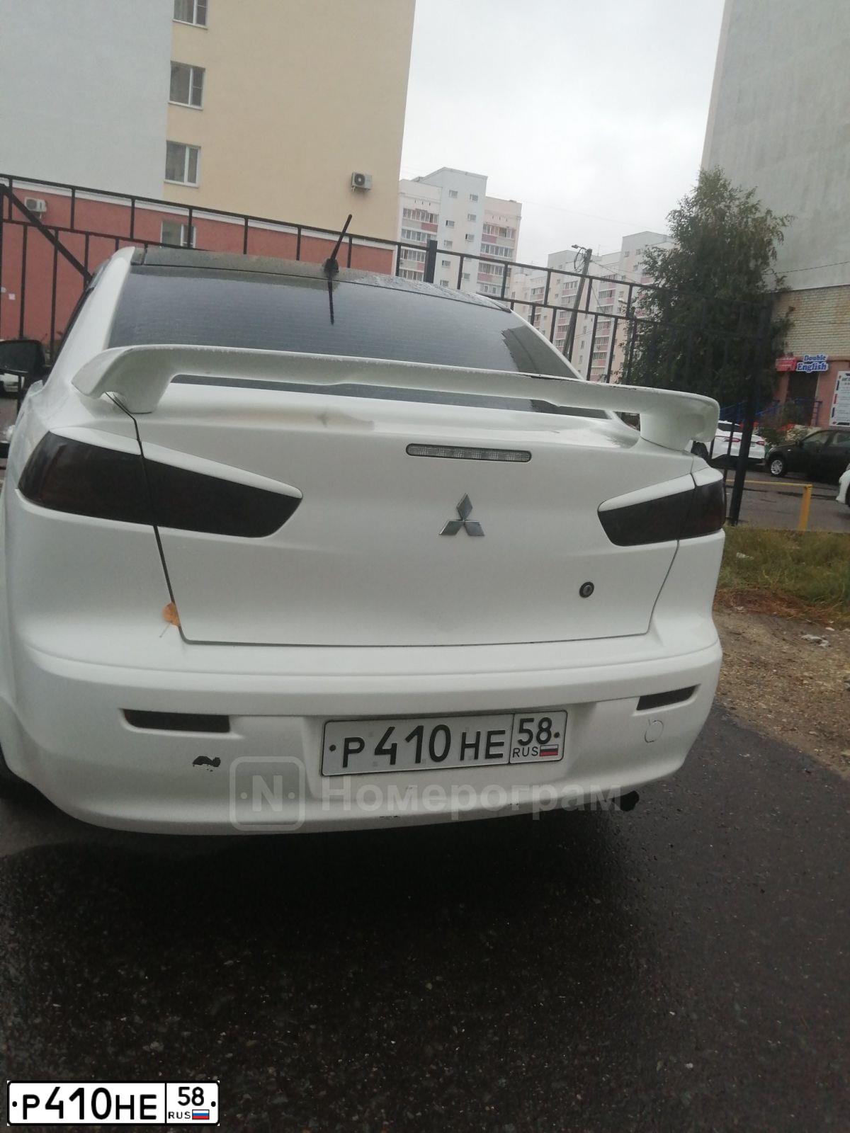 Фото автомобиля MITSUBISHI LANCER, 2007 — госномер К172КС13. Цвет: Белый