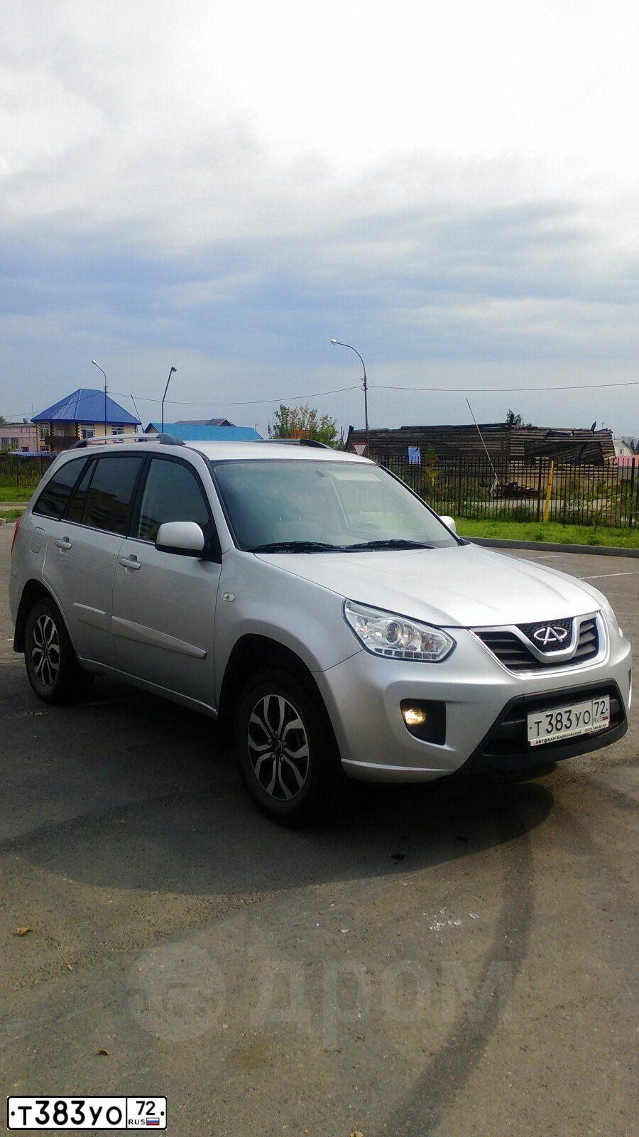 Фото автомобиля CHERY TIGGO, 2014 — госномер Т383УО72. Цвет: Серебристый