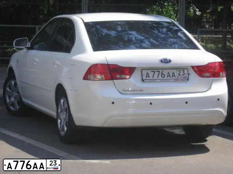 Фото автомобиля KIA MAGENTIS / OPTIMA, 2009 — госномер А776АА23. Цвет: БЕЛЫЙ
