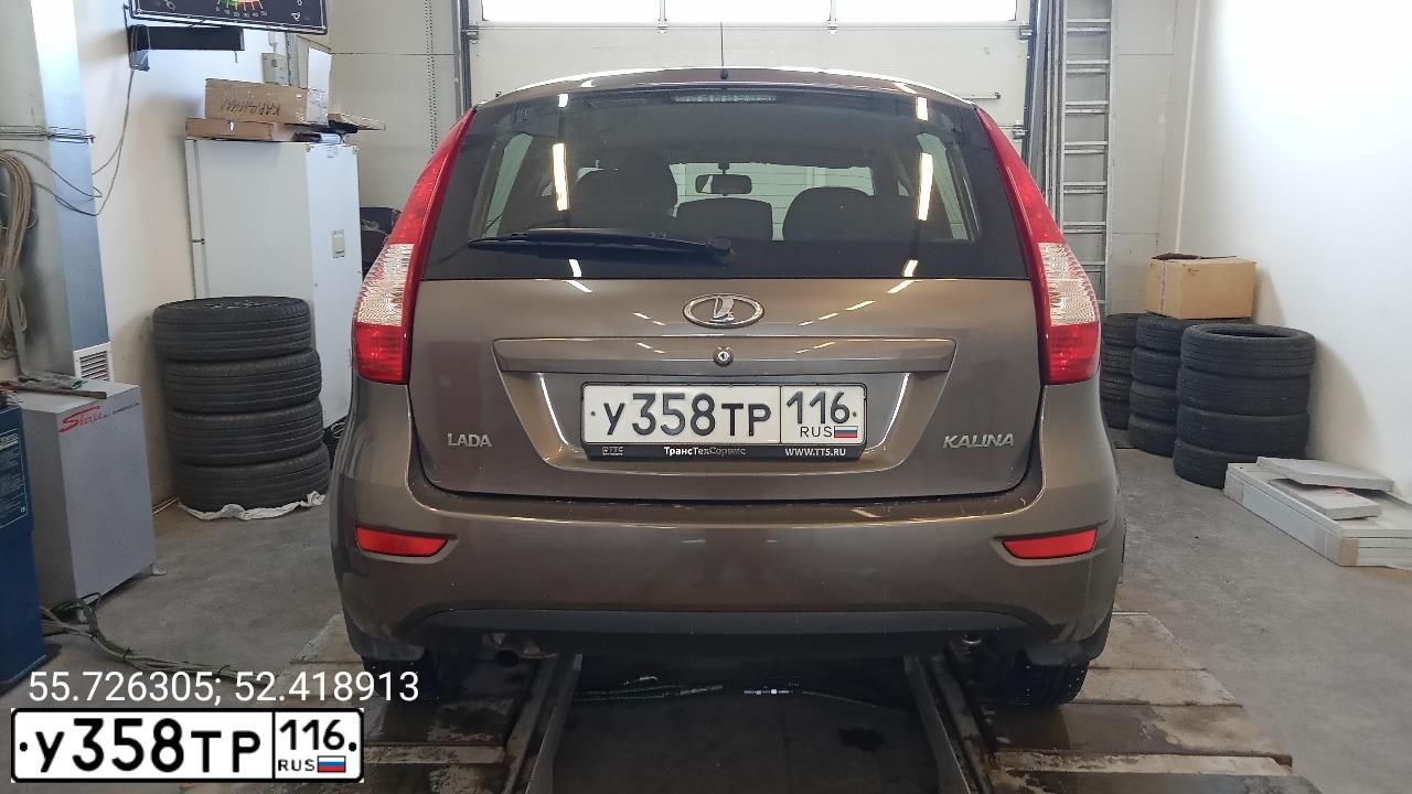 Фото автомобиля LADA KALINA, 2014 — госномер М436АТ716. Цвет: Золотисто-коричневый