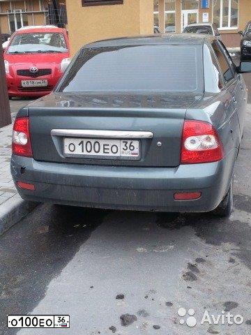 Фото автомобиля LADA 2170 PRIORA, 2008 — госномер О100ЕО36. Цвет: СЕРО-СИНЕ-ЗЕЛЕНЫЙ