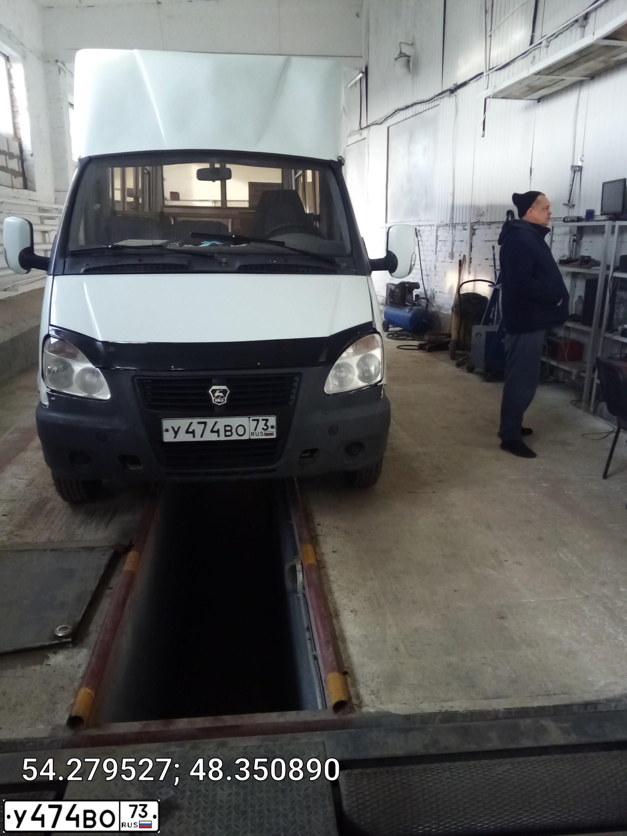 Фото автомобиля GAZ 3221 EL, 2006 — госномер У474ВО73. Цвет: Белый