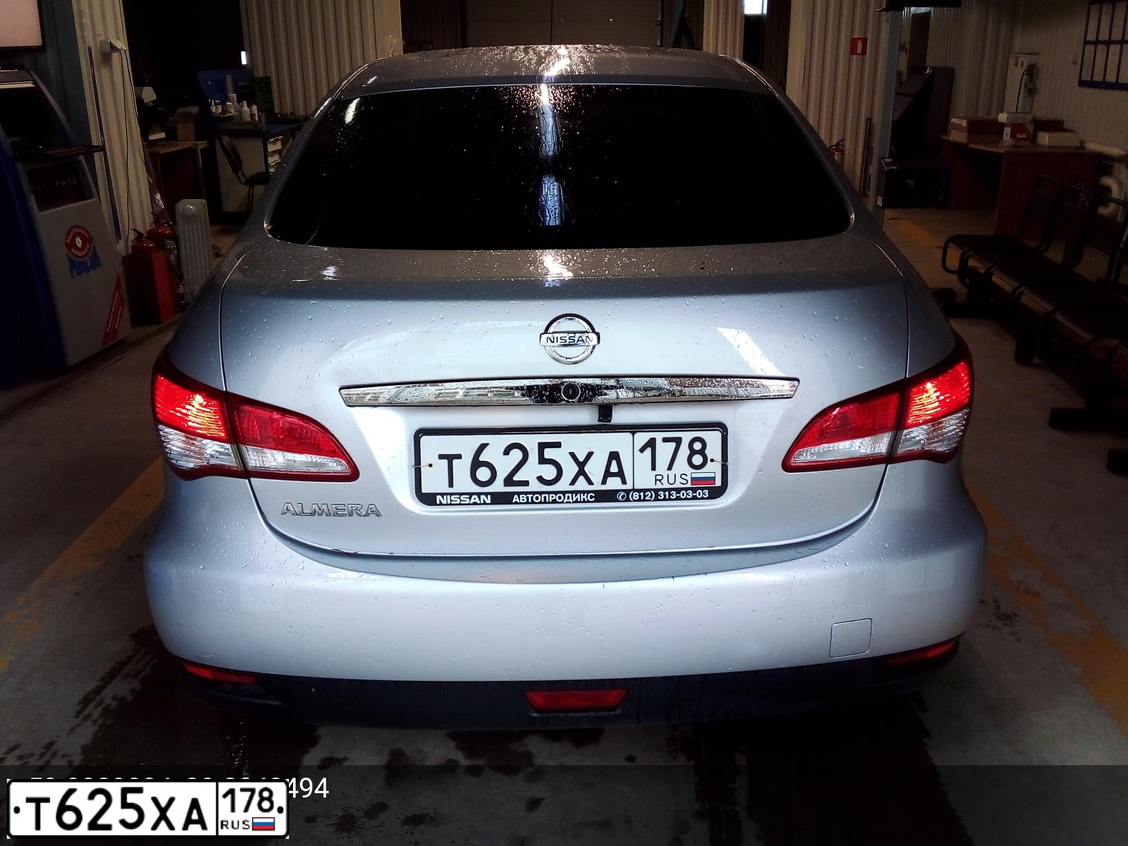 Фото автомобиля NISSAN ALMERA /AVTOVAZ/, 2015 — госномер Т625ХА178. Цвет: СЕРЕБРИСТЫЙ