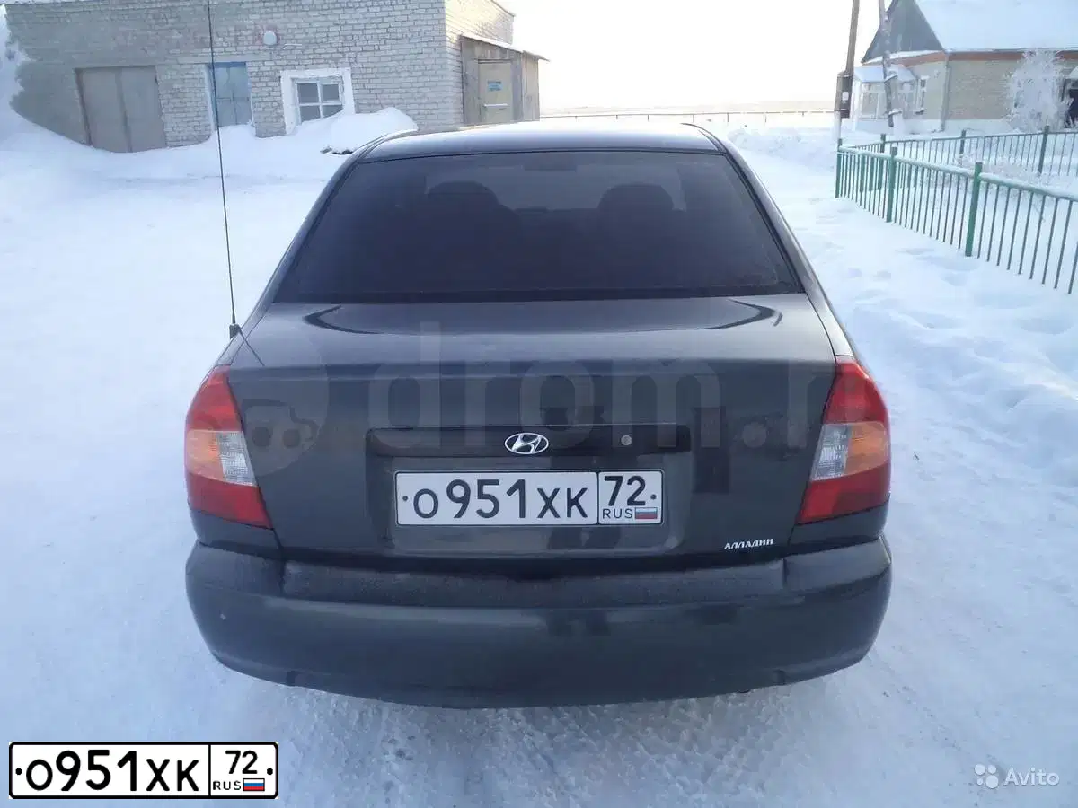 Фото автомобиля TAGAZ ACCENT, 2008 — госномер О951ХК72. Цвет: ТЕМНО-СЕРЫЙ