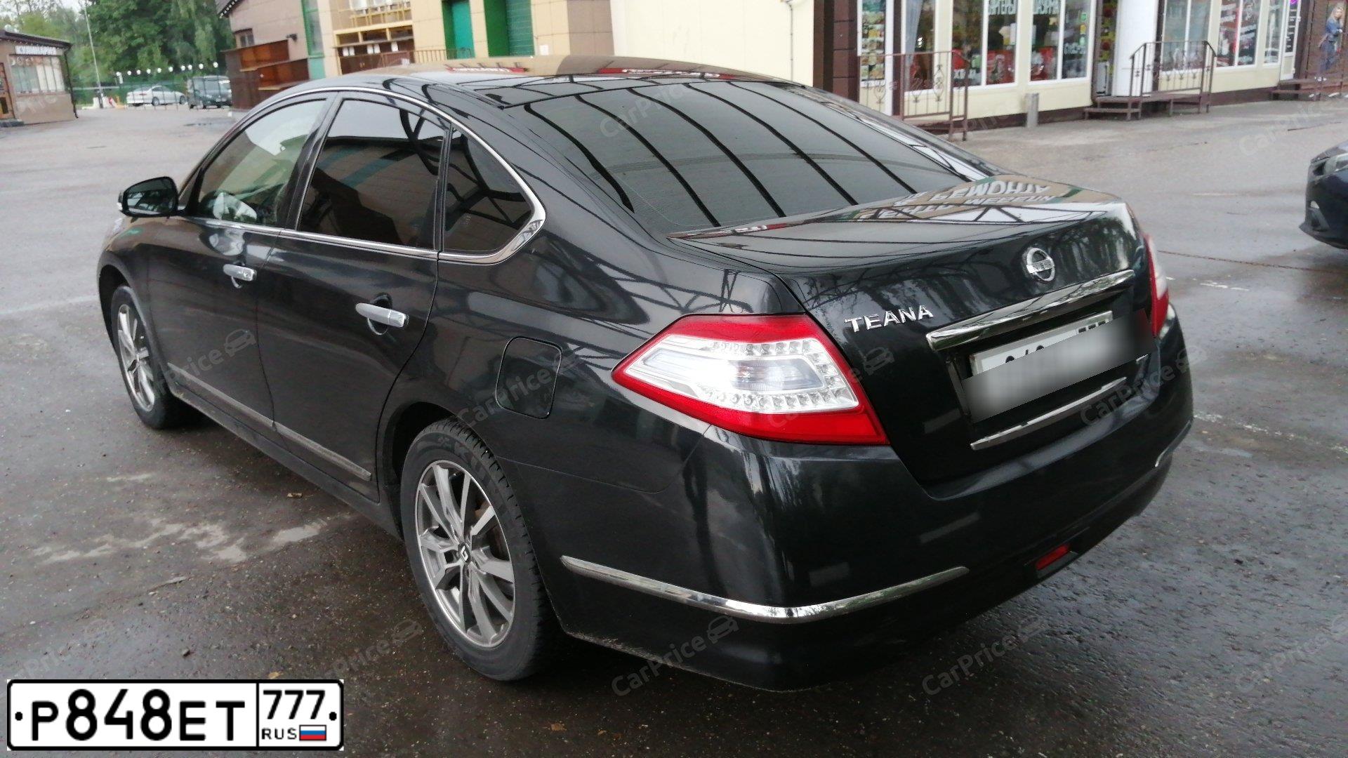 Фото автомобиля NISSAN TEANA, 2011 — госномер С835ХА750. Цвет: ЧЕРНЫЙ