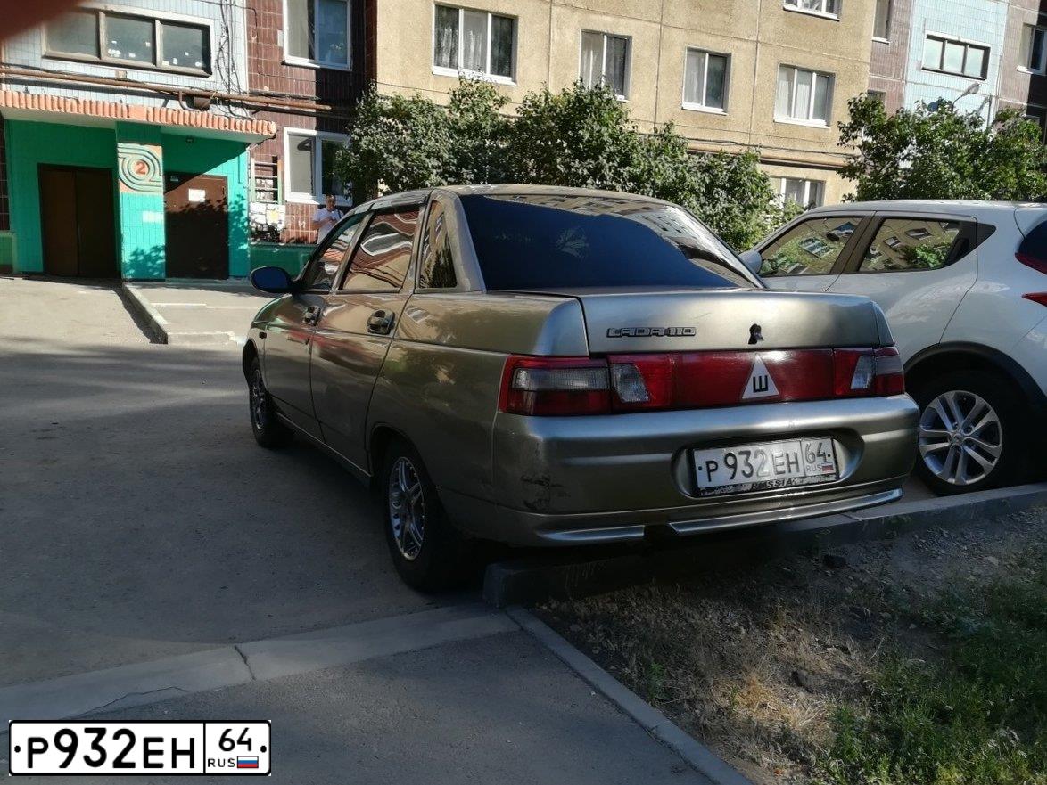 Фото автомобиля LADA PRIORA, 2008 — госномер М074ЕО164. Цвет: СЕРО СИНИЙ