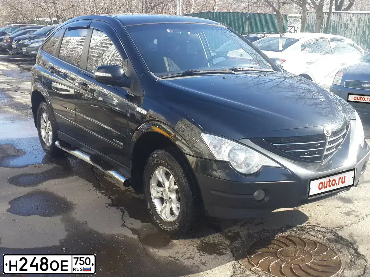 Фото автомобиля SSANGYONG ACTYON, 2007 — госномер М014НВ33. Цвет: ЧЕРНЫЙ