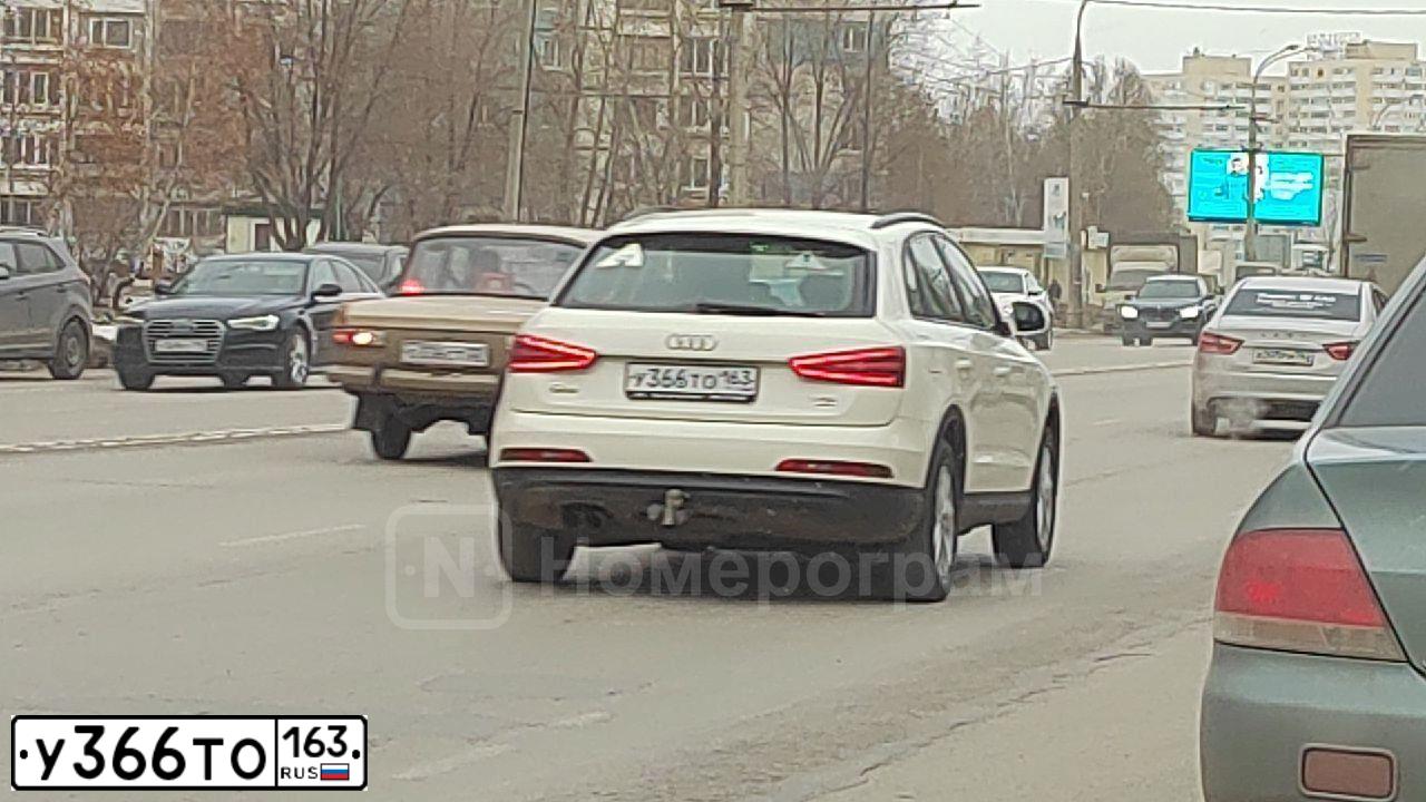 Фото автомобиля AUDI Q3, 2014 — госномер У366ТО163. Цвет: Белый