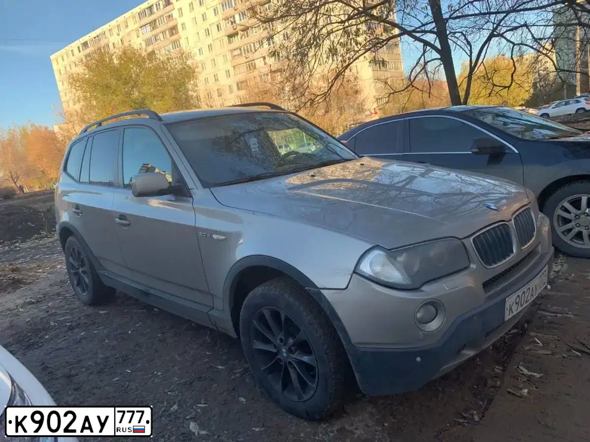 Фото автомобиля BMW X3, 2007 — госномер К959РМ177. Цвет: СЕРЫЙ
