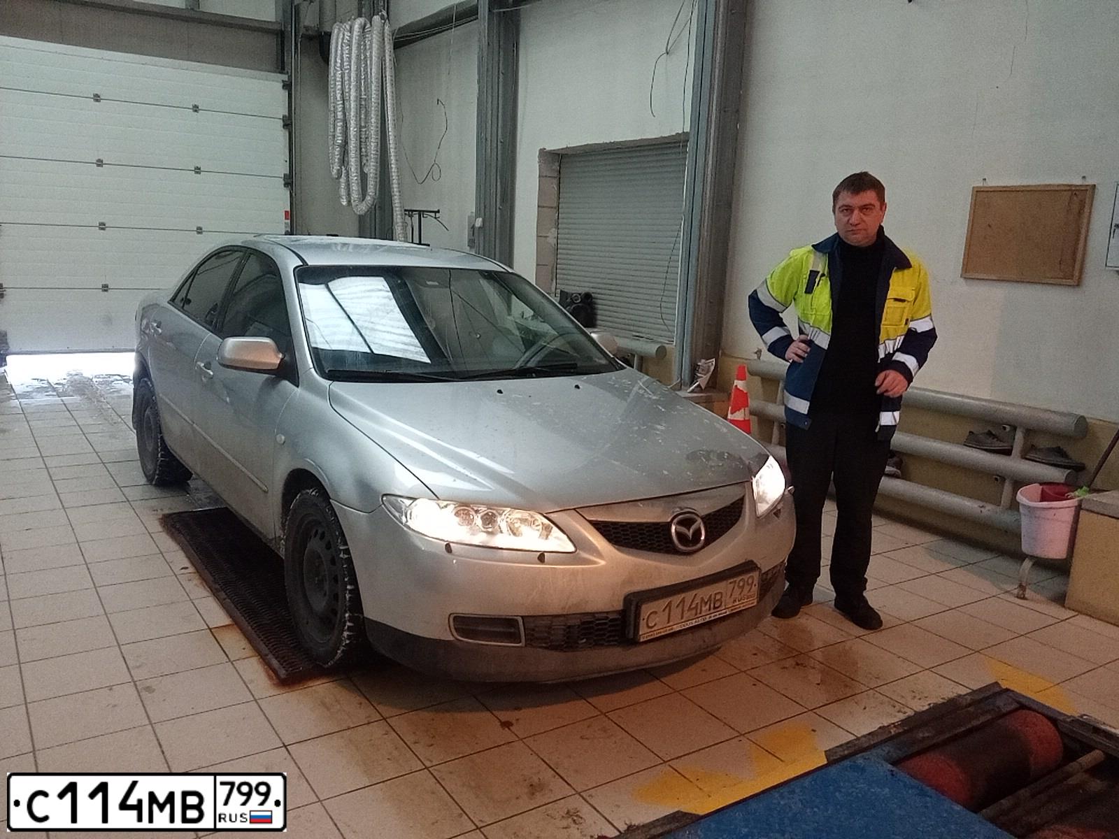 Фото автомобиля MAZDA 6, 2006 — госномер С114МВ799. Цвет: СЕРЫЙ