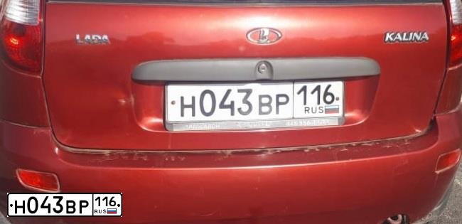 Фото автомобиля LADA 1119 KALINA, 2010 — госномер Н043ВР116. Цвет: СЕРЕБРИСТО-КРАСНЫЙ