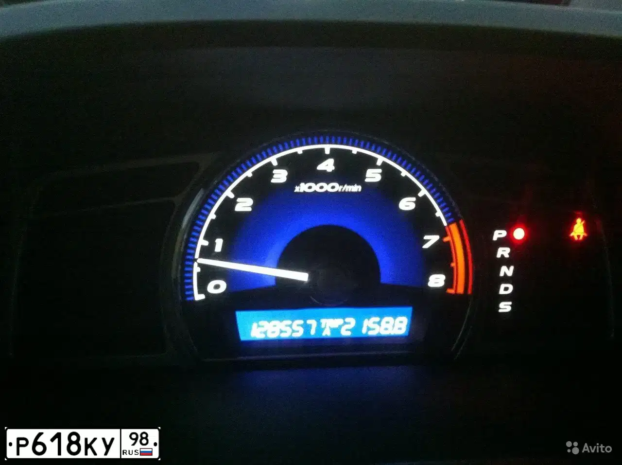 Фото автомобиля HONDA CIVIC, 2007 — госномер Р618КУ98. Цвет: ТЕМНО-СИНИЙ