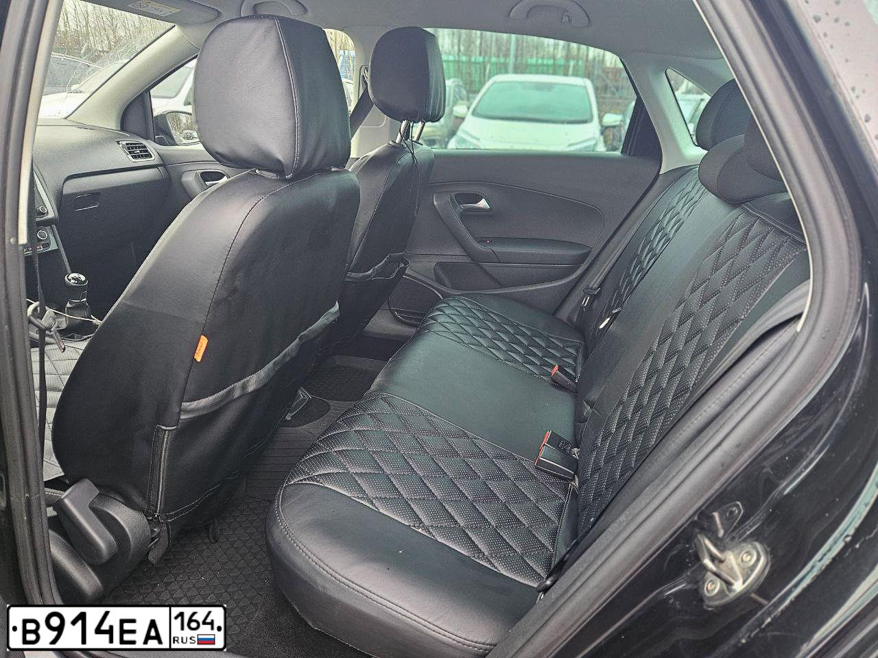 Фото автомобиля VOLKSWAGEN POLO, 2018 — госномер В914ЕА164. Цвет: ЧЕРНЫЙ