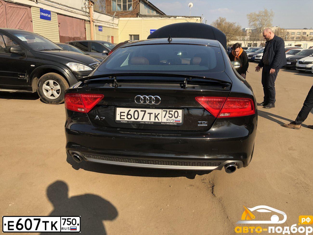 Фото автомобиля AUDI A7, 2012 — госномер В477ТУ190. Цвет: ЧЕРНЫЙ