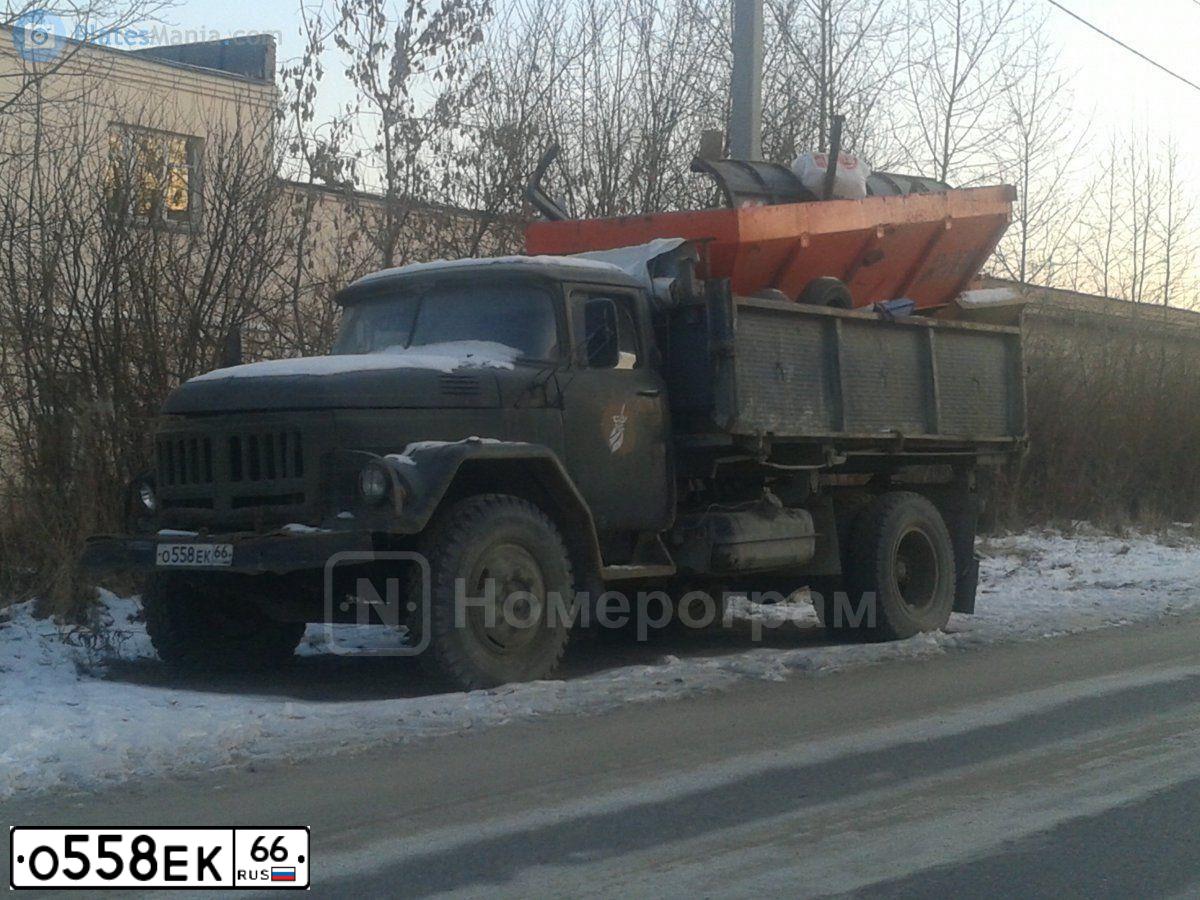 Фото автомобиля ZIL MMZ 4506 /4X2/, 1999 — госномер О558ЕК66. Цвет: ЗЕЛЕНЫЙ