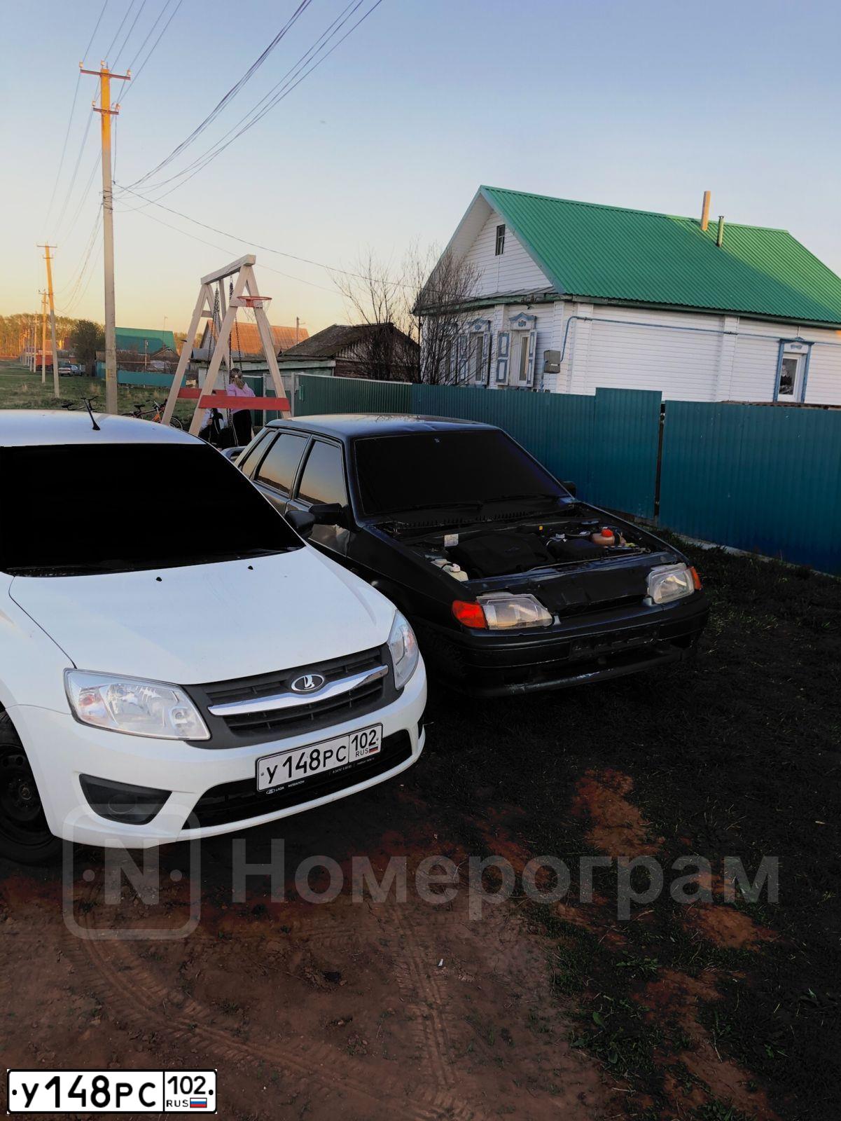 Фото автомобиля LADA 2190 GRANTA, 2017 — госномер У148РС102. Цвет: Белый