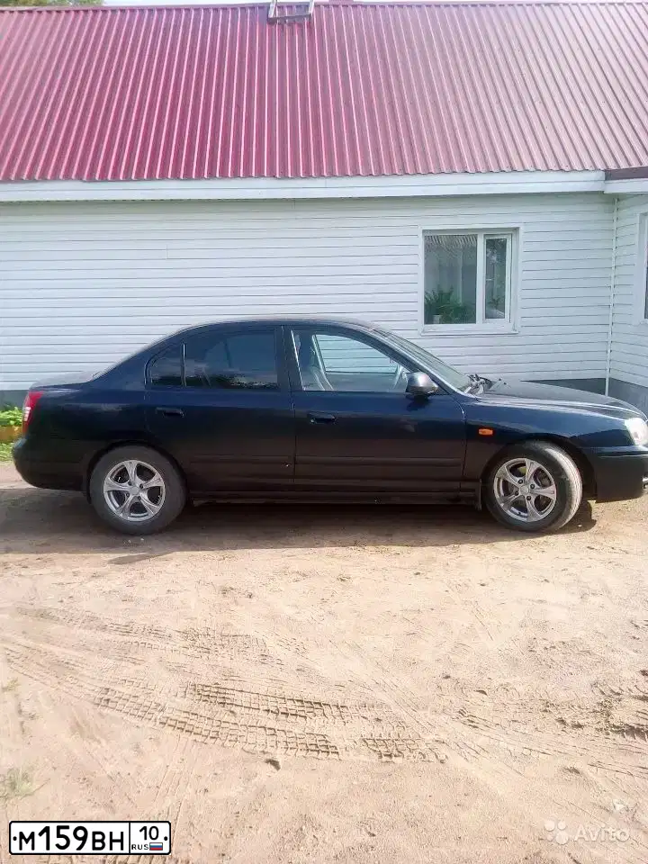 Фото автомобиля HYUNDAI ELANTRA, 2005 — госномер Н507НТ10. Цвет: Темно-синий