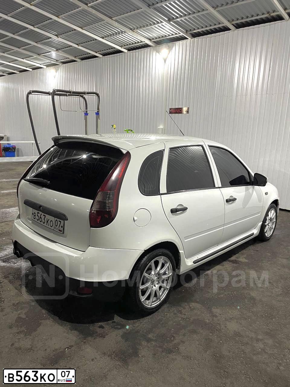Фото автомобиля LADA KALINA, 2011 — госномер С637МЕ07. Цвет: Белый