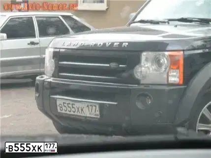 Фото автомобиля LANDROVER DISCOVERY, 2007 — госномер В555ХК177. Цвет: ТЕМНО-СИНИЙ