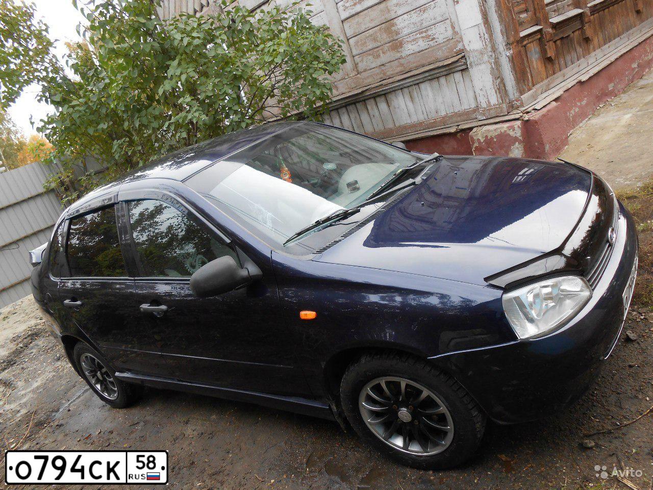 Фото автомобиля LADA 1118 KALINA, 2007 — госномер О794СК58. Цвет: ТЕМНЫЙ СИНЕ-ФИОЛЕТОВЫЙ