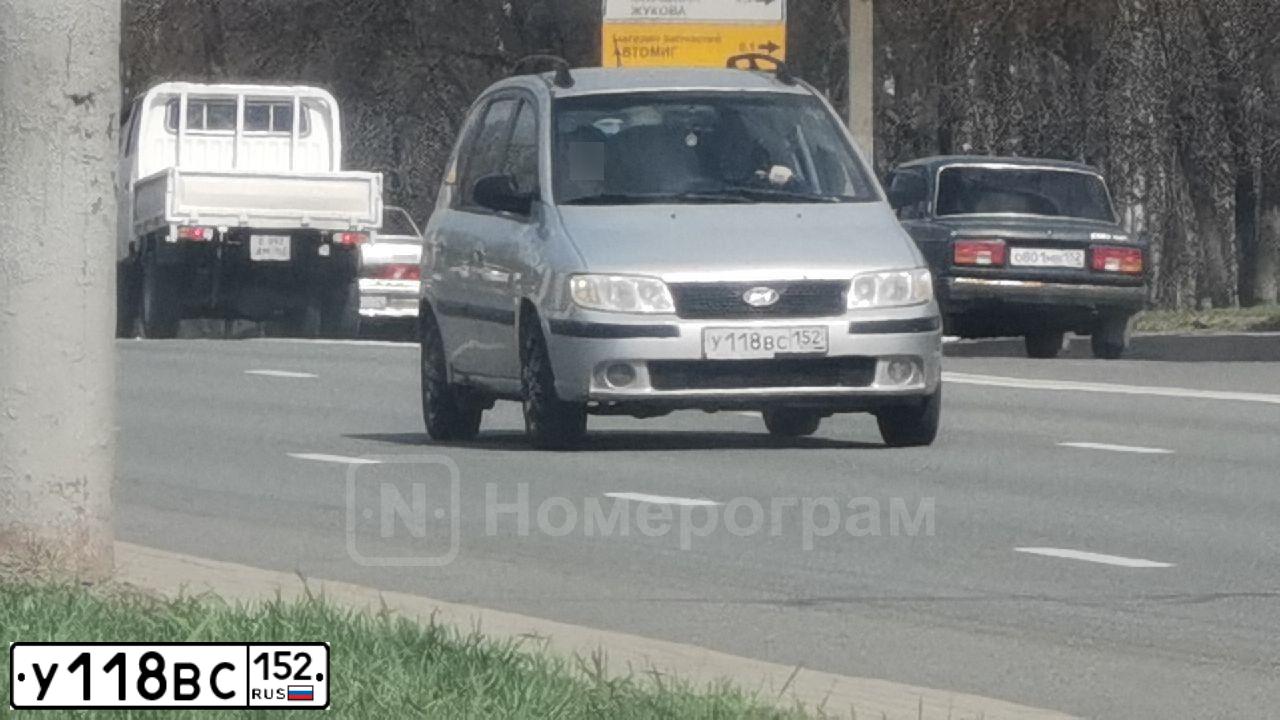 Фото автомобиля HYUNDAI MATRIX, 2006 — госномер У118ВС152. Цвет: СВЕТЛО-СЕРЫЙ