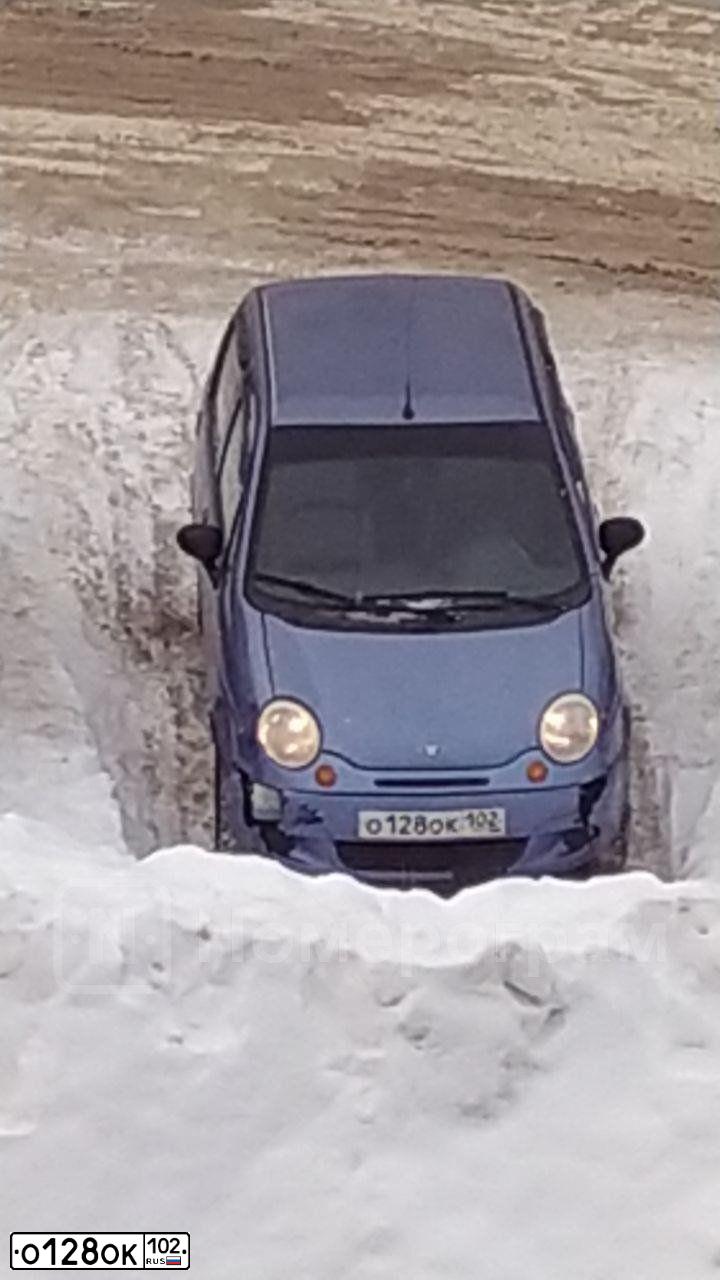 Фото автомобиля DAEWOO MATIZ, 2008 — госномер О128ОК102. Цвет: ПЕРЛАМУТРОВО-ГОЛУБОЙ