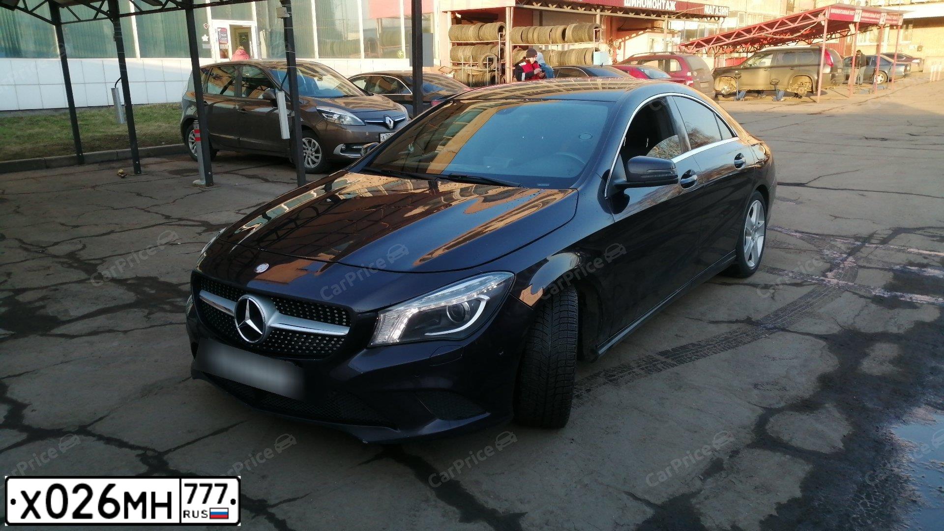 Фото автомобиля MERCEDES CLA-KLASSE, 2014 — госномер Е092ОО198. Цвет: ФИОЛЕТОВЫЙ