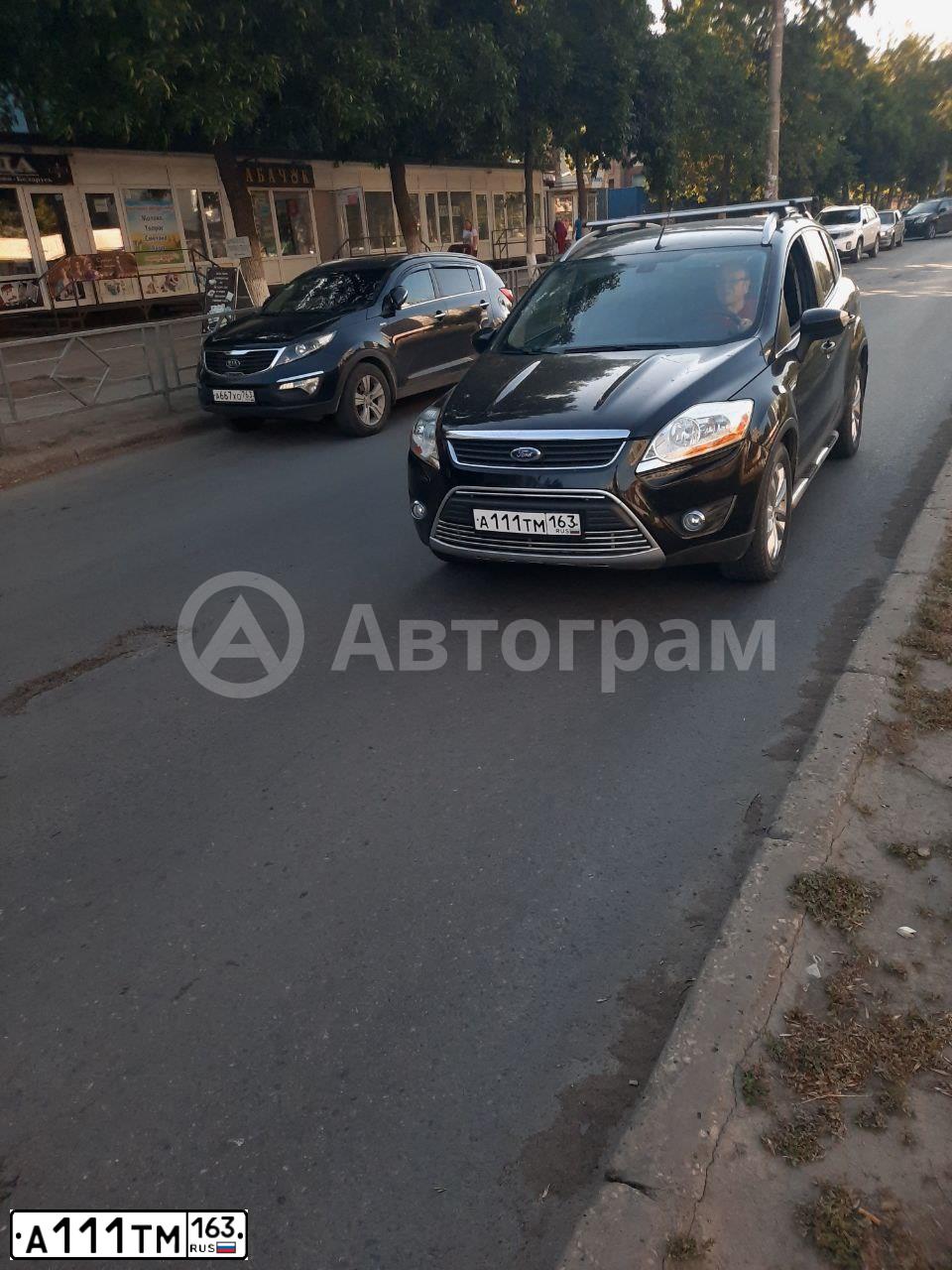 Фото автомобиля FORD KUGA, 2009 — госномер А111ТМ163. Цвет: ЧЕРНЫЙ