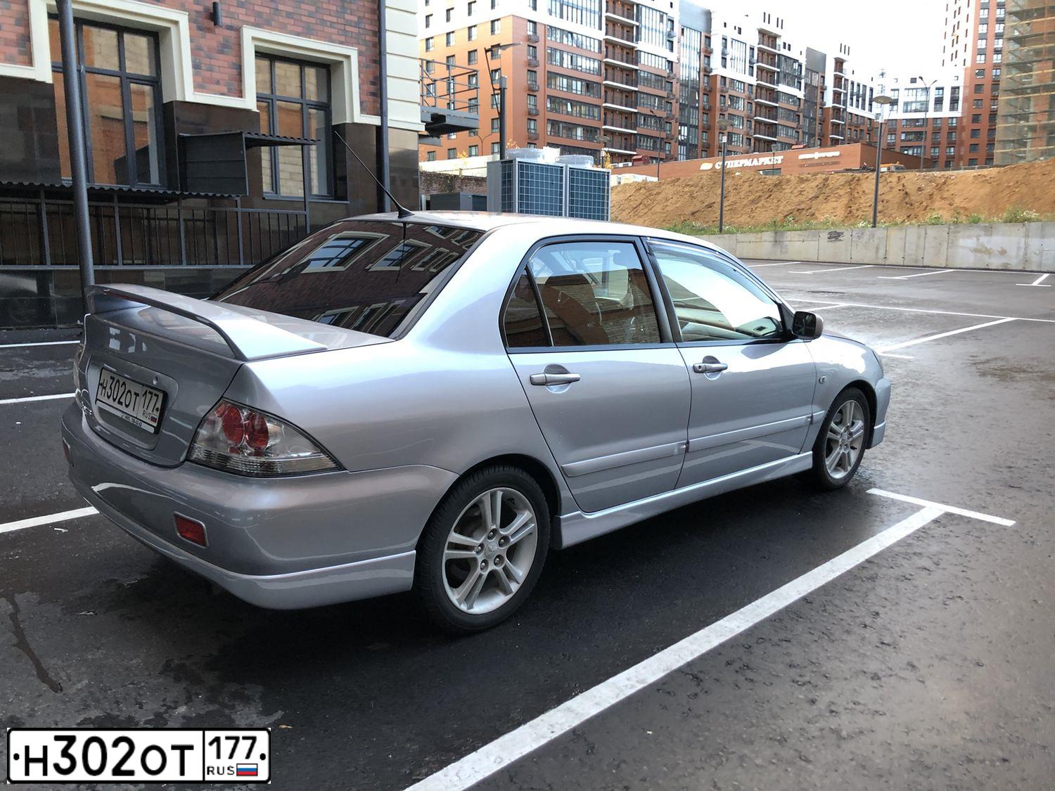 Фото автомобиля MITSUBISHI LANCER, 2006 — госномер С757ОС777. Цвет: СЕРЕБРИСТЫЙ