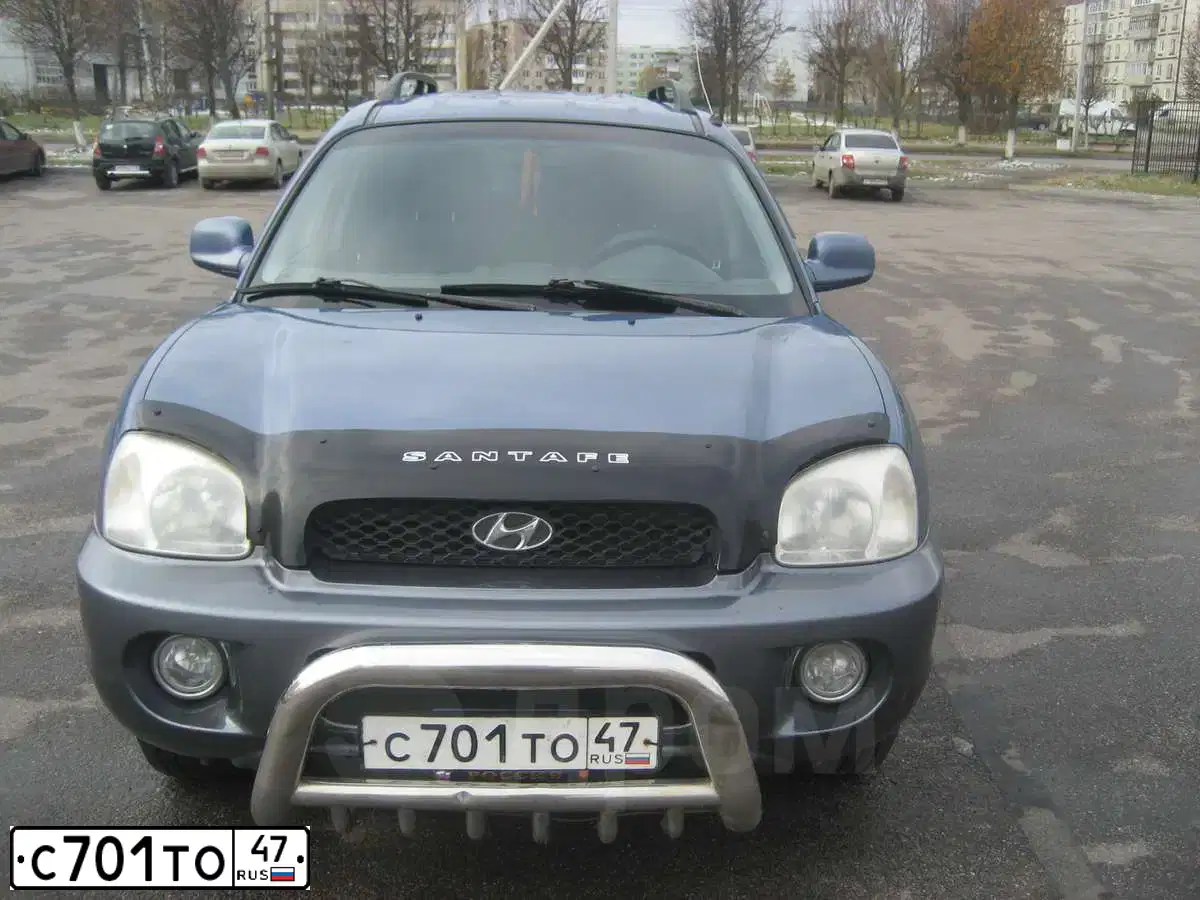Фото автомобиля HYUNDAI SANTA FE, 2002 — госномер А515ТО147. Цвет: синий