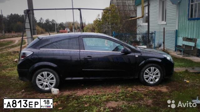 Фото автомобиля OPEL ASTRA, 2007 — госномер А813ЕР18. Цвет: ЧЕРНЫЙ