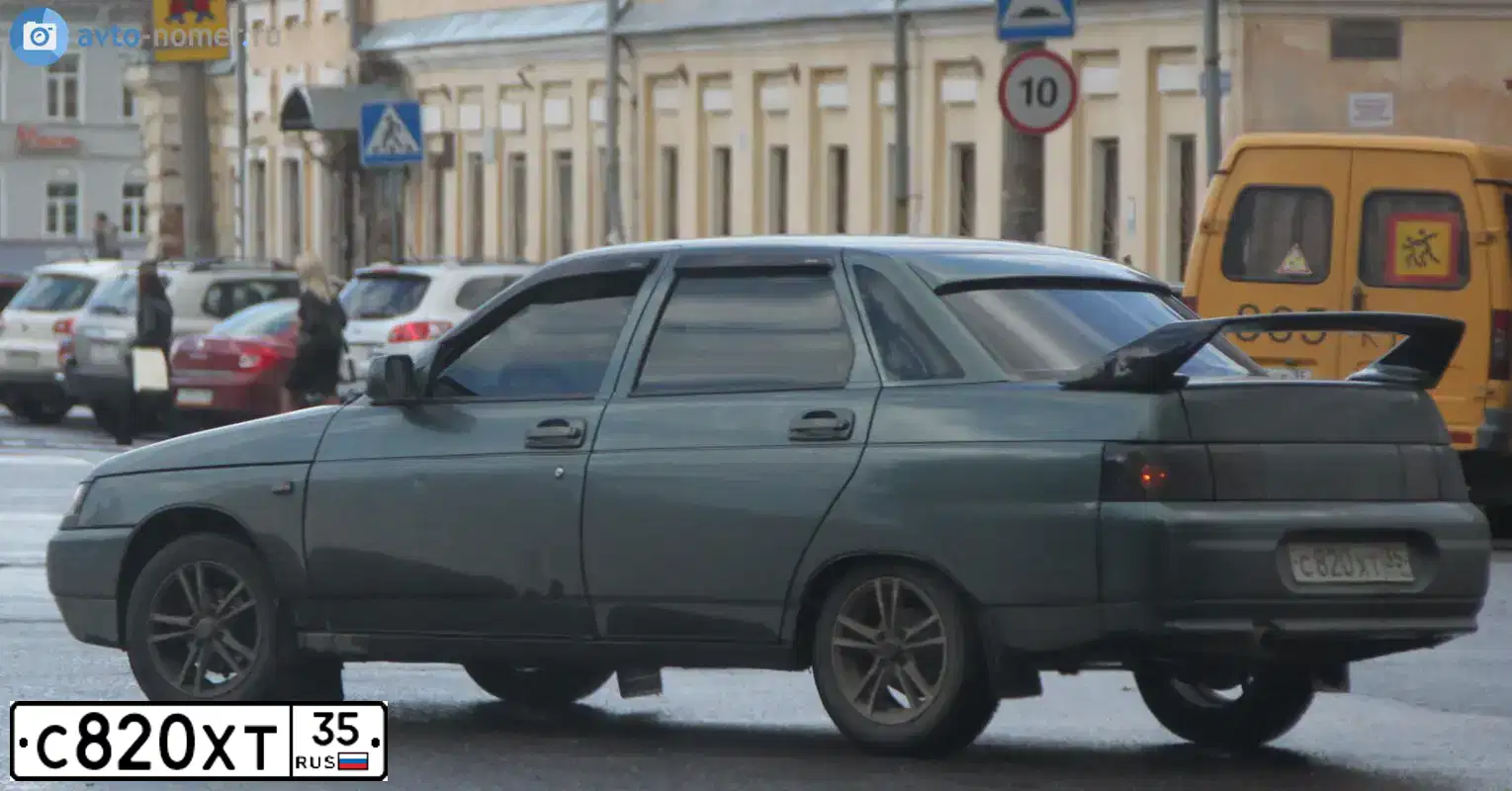 Фото автомобиля LADA 2110, 2006 — госномер С820ХТ35. Цвет: СЕРО-СИНЕ-ЗЕЛЕНЫЙ